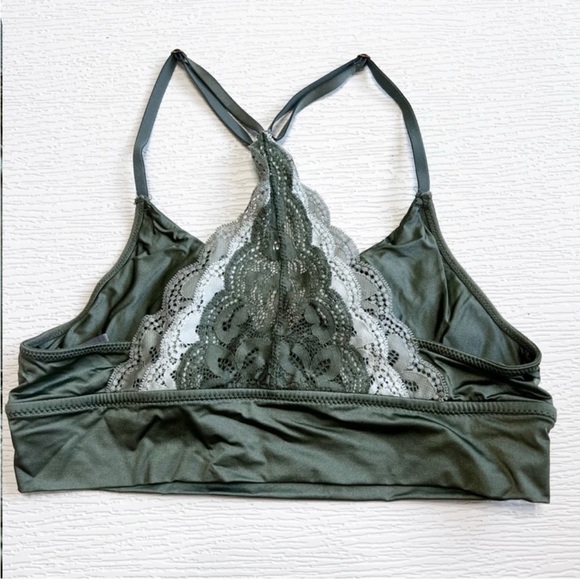 Aerie Orange Green Silky White Lace Bralette Bundle Small - Picture 6 of 7